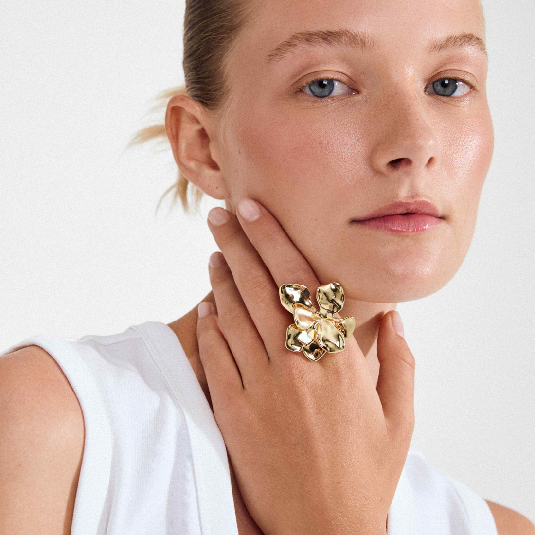 LUNITH bague fleur recyclée