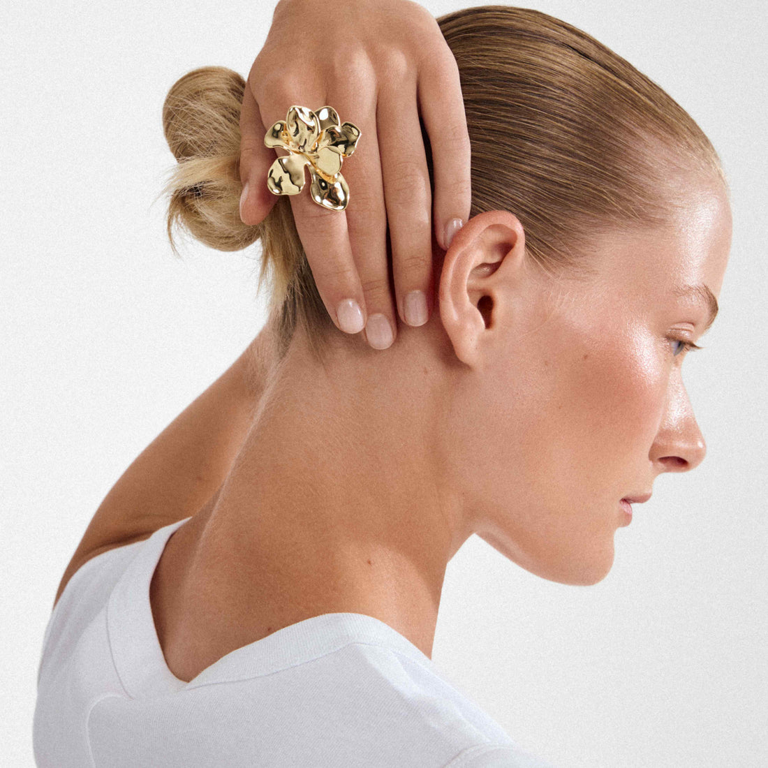 LUNITH bague fleur recyclée