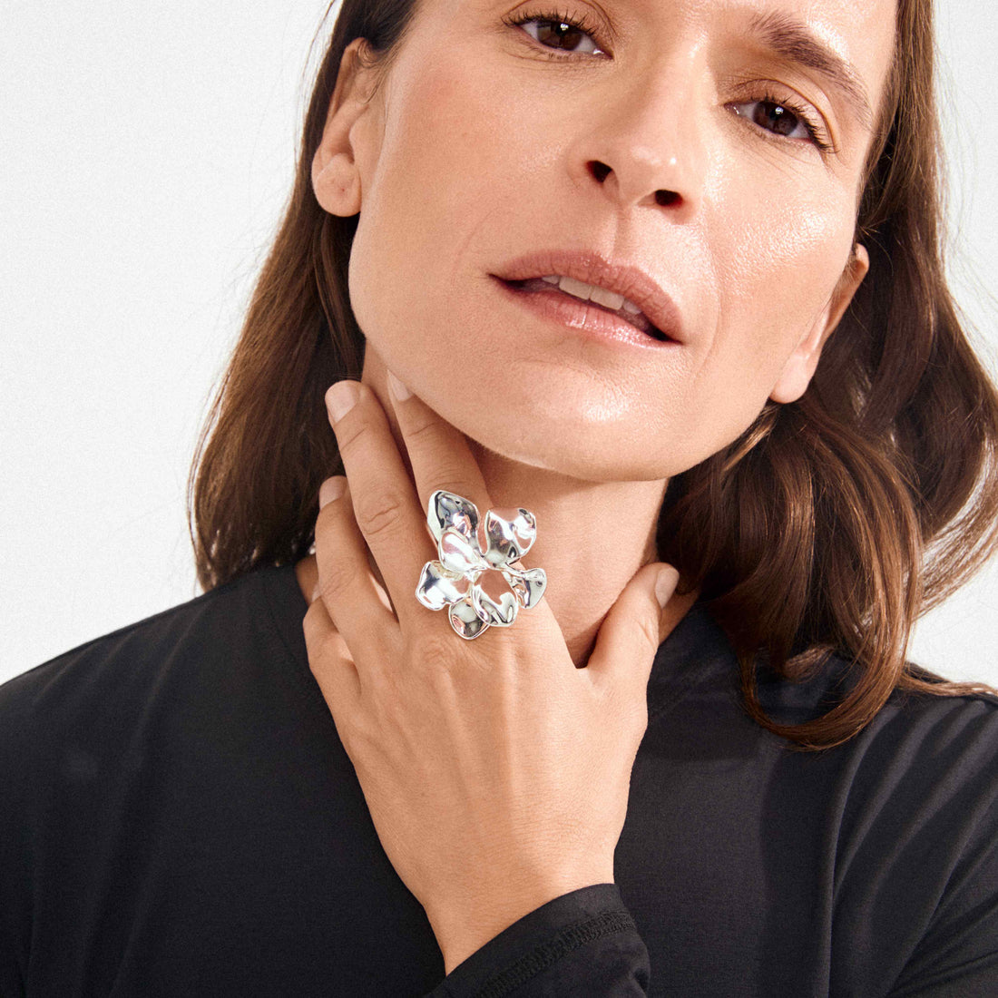 LUNITH bague fleur recyclée