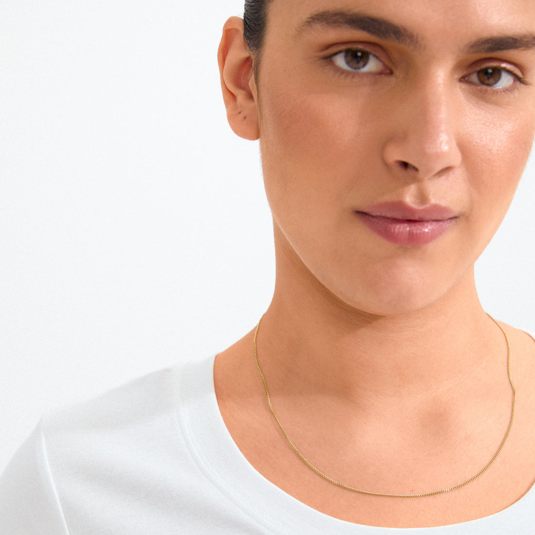 NIVO recycled slim chain necklace