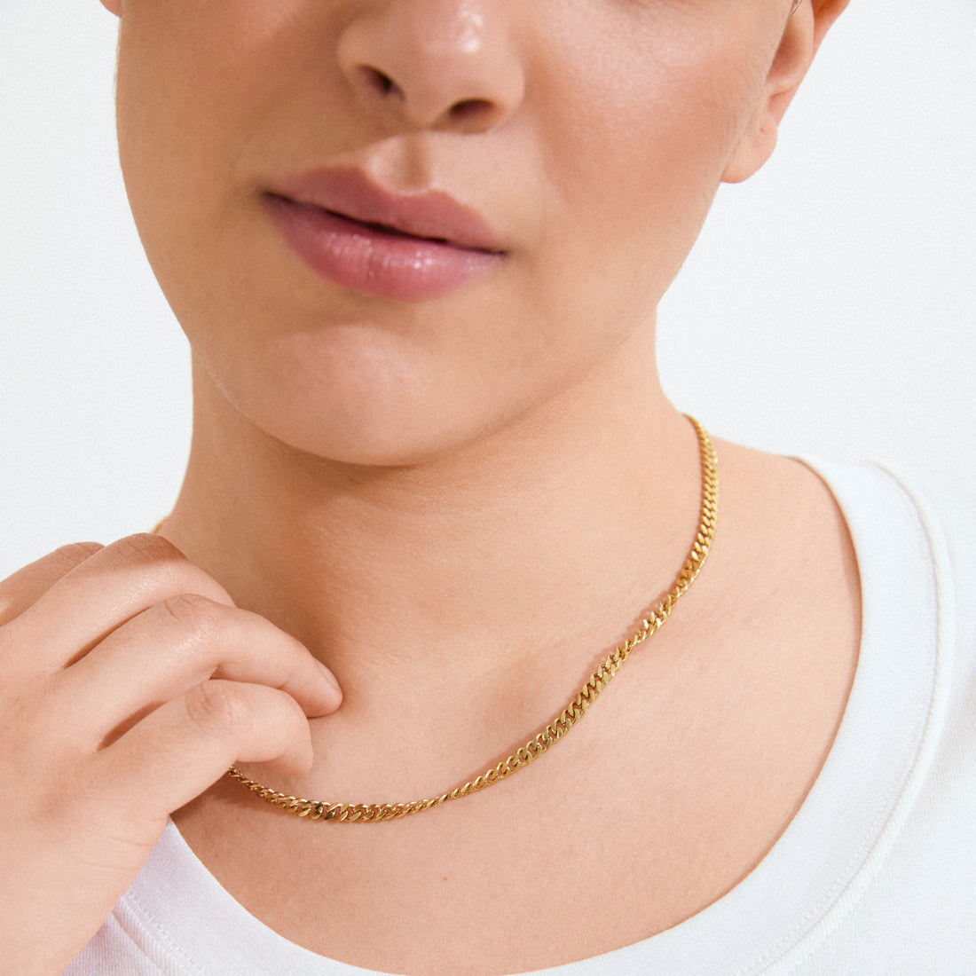 TARO recycled semi-chunky chain necklace