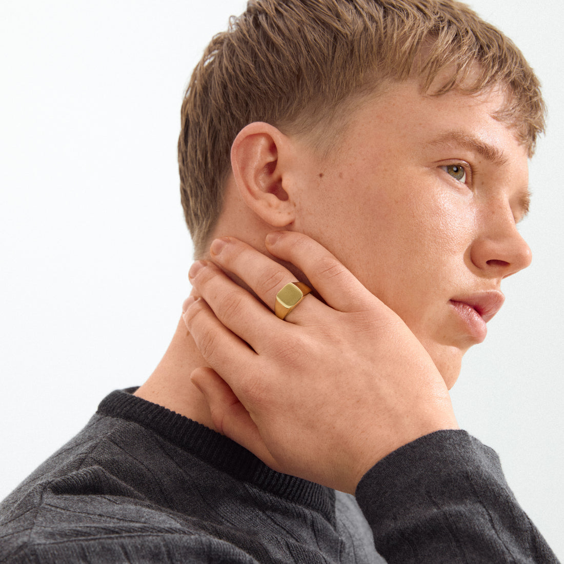ORIEM recycled chunky signet ring