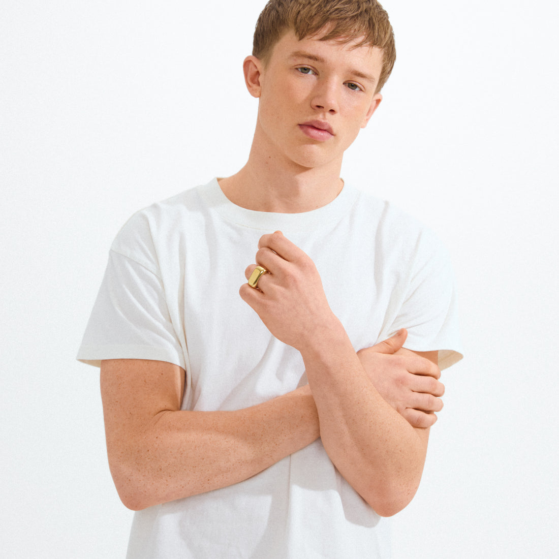 AERO recycled chunky signet ring