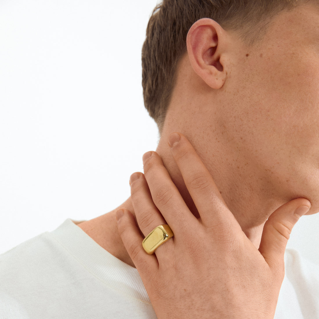 AERO recycled chunky signet ring
