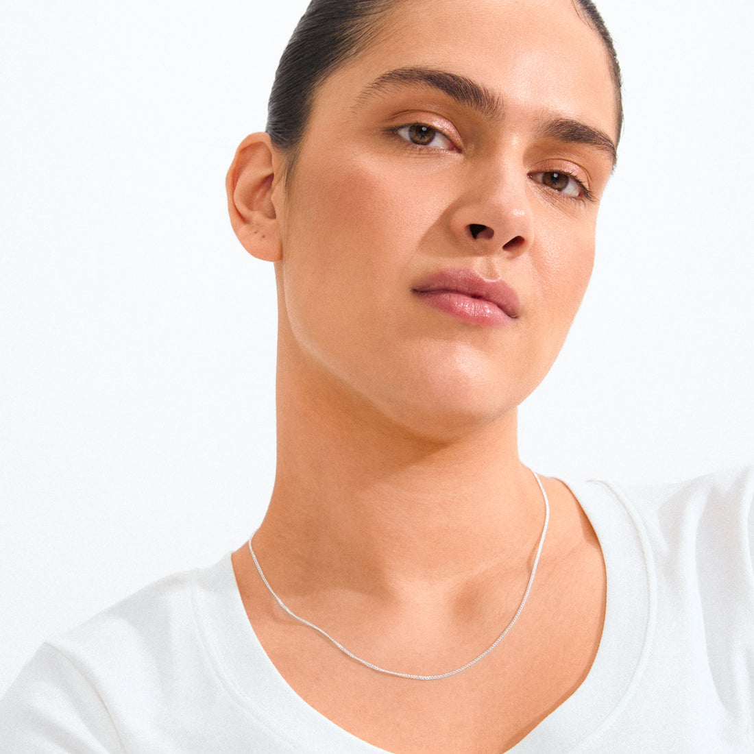 NIVO recycled slim chain necklace