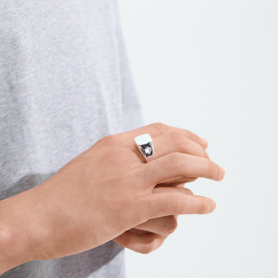 ORIEM recycled chunky signet ring