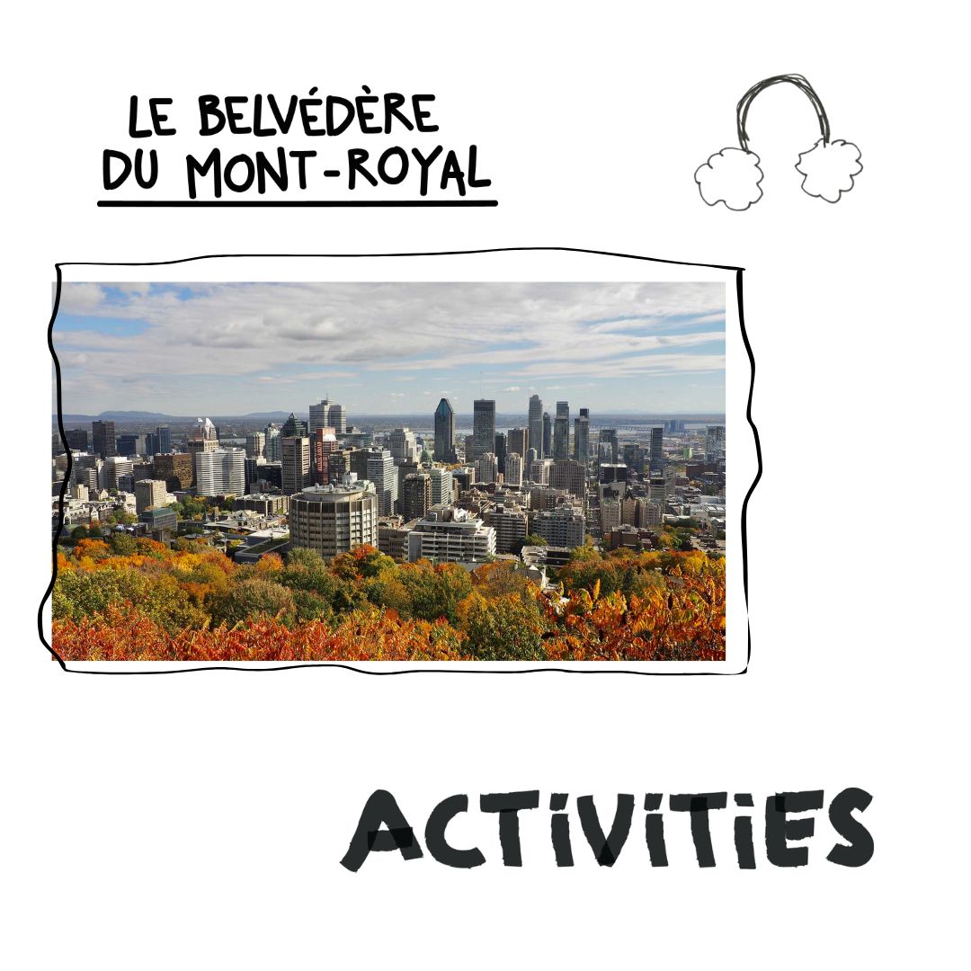 Montreal landscape at Belvédère du Mont-Royal