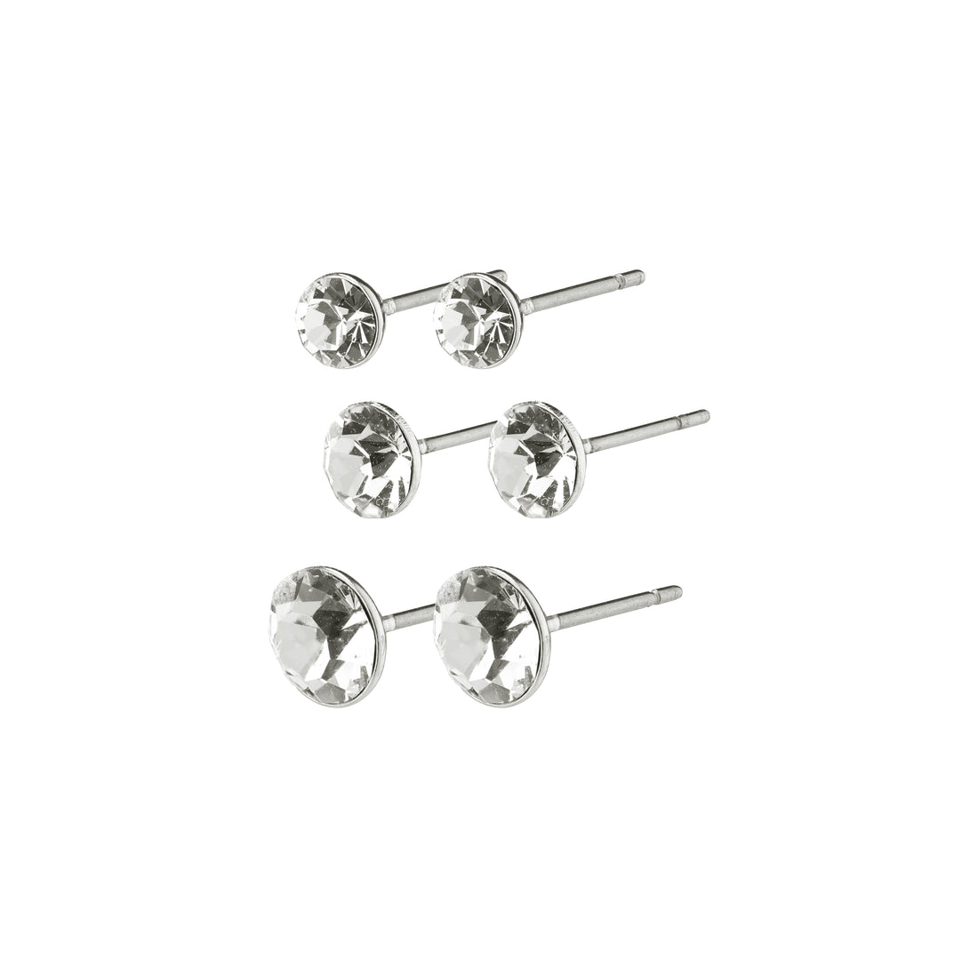 MILLIE crystal stud earrings 3-in-1