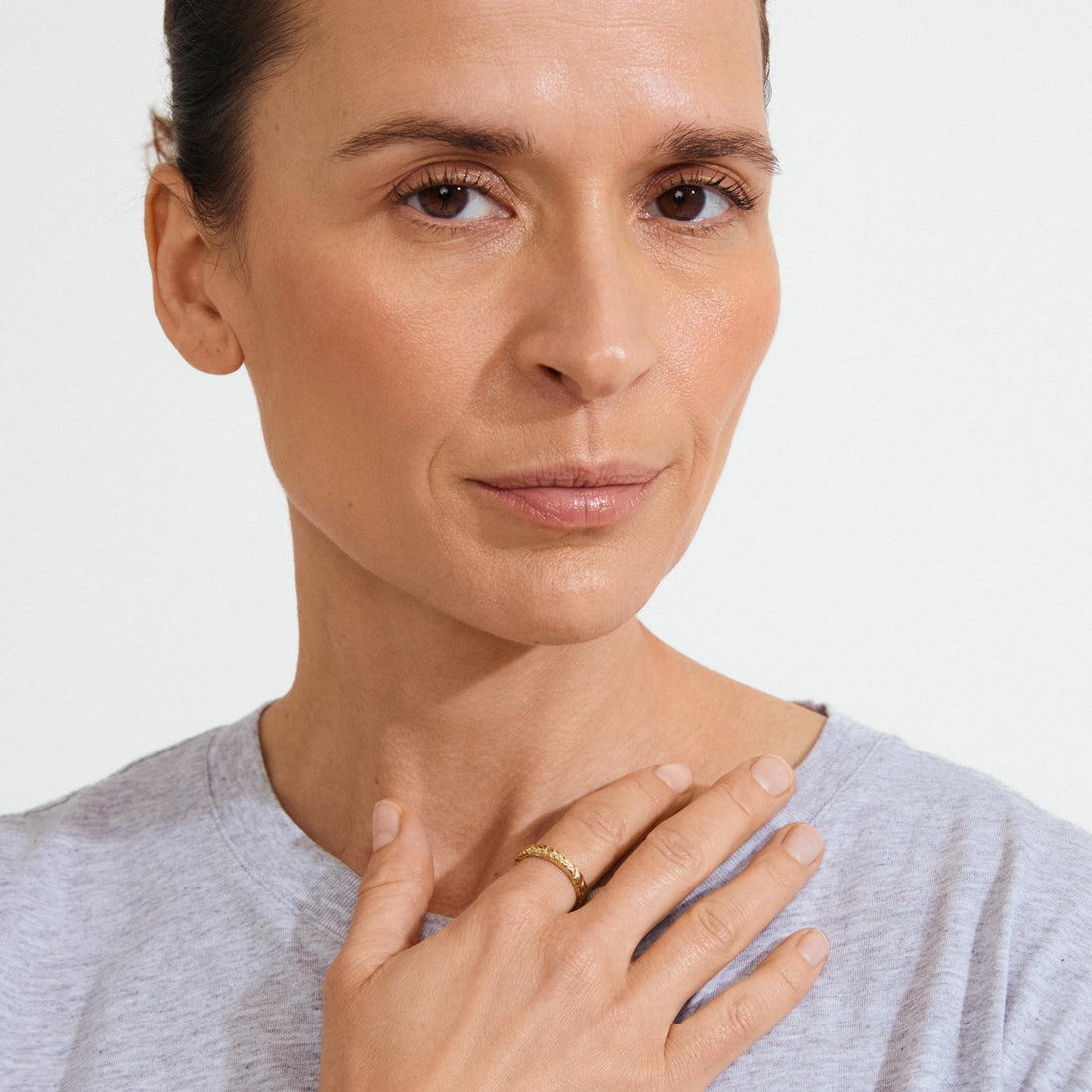 xDEA Etch Recycled Textured Ring