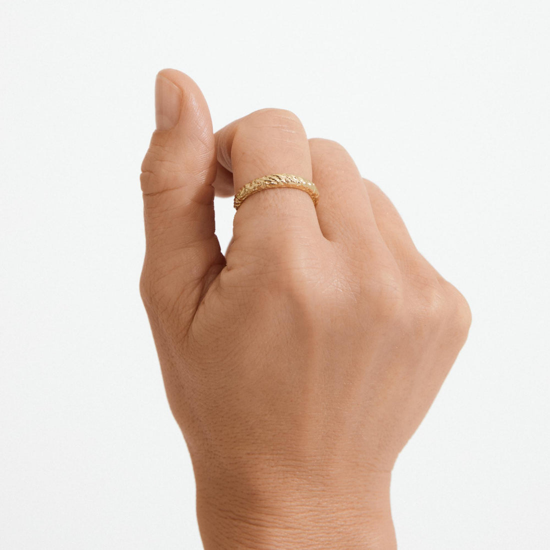 xDEA Etch Recycled Textured Ring