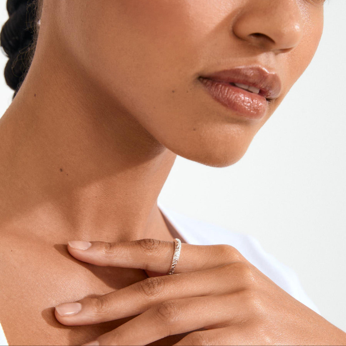 xDEA Etch Recycled Textured Ring