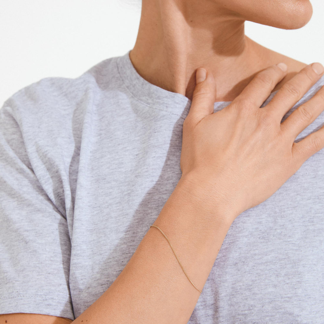 xDEA Beam Bracelet chaîne gourmette fine recyclé 17 cm