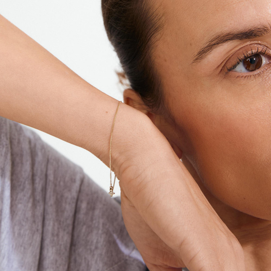 xDEA Beam Bracelet chaîne gourmette fine recyclé 17 cm