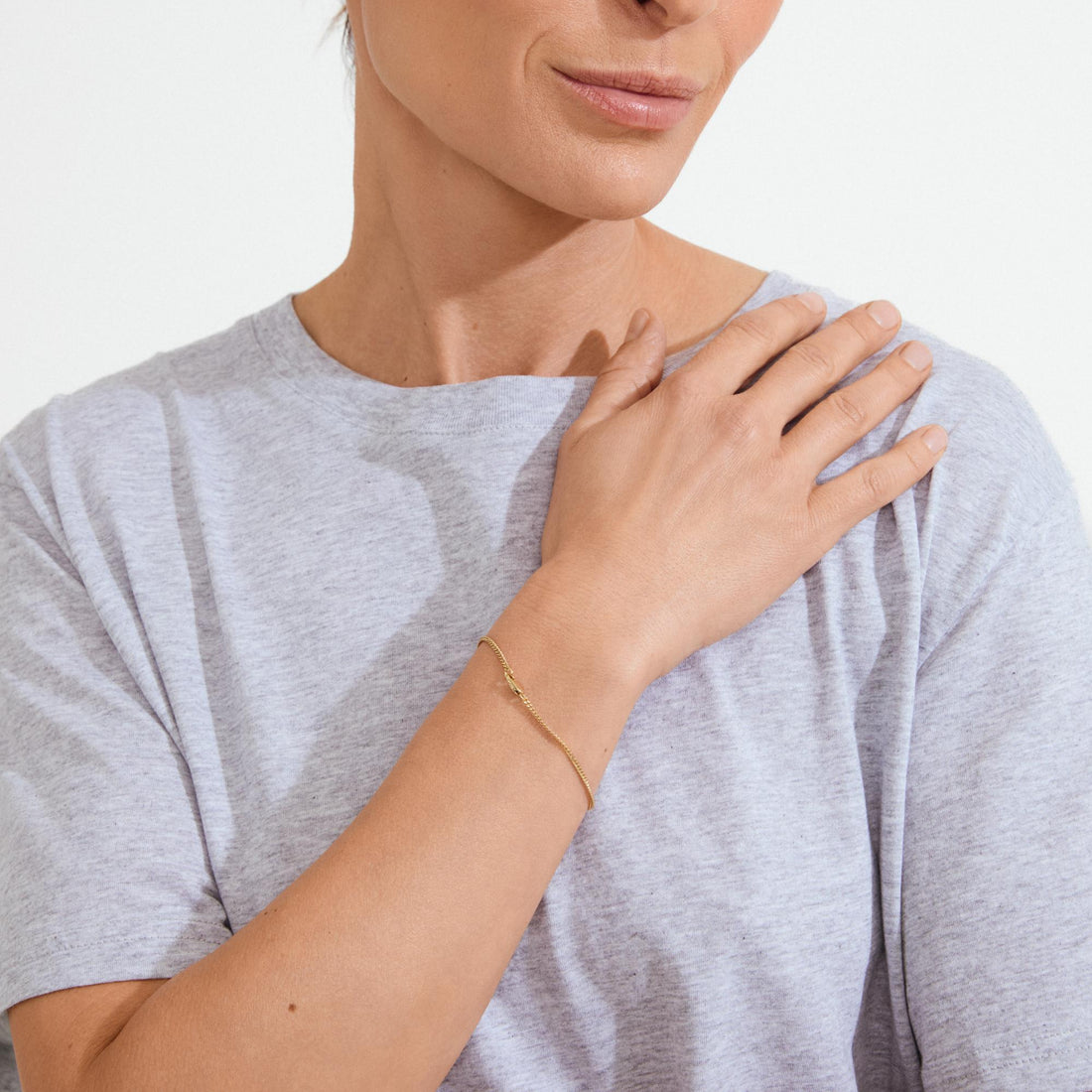 xDEA Beam Bracelet chaîne gourmette recyclé 18,5 cm