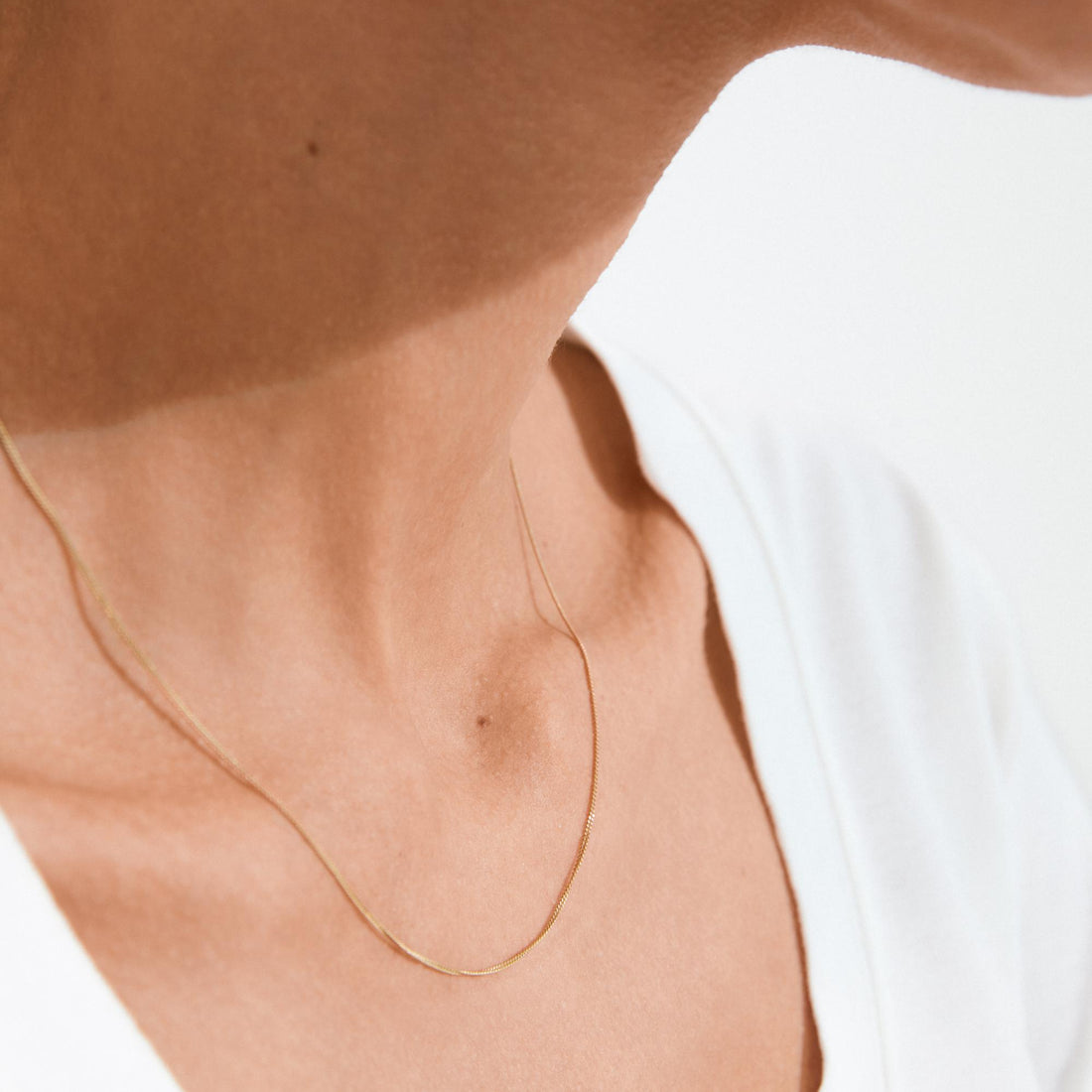 xDEA Beam Collier chaîne gourmette fine recyclé 42 cm