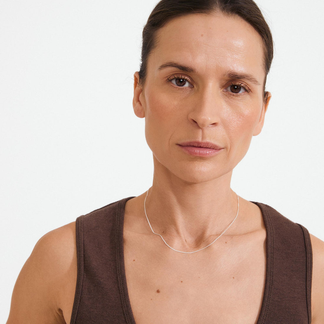 xDEA Beam Collier chaîne gourmette fine recyclé 42 cm
