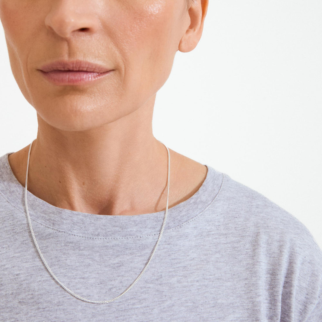 xDEA Beam Collier chaîne gourmette recyclé 50 cm