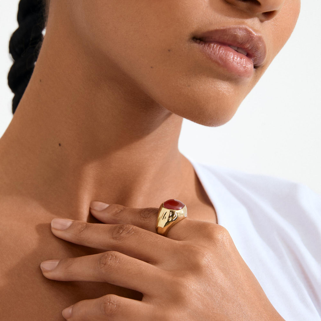 xDEA Pave Recycled Onyx Chunky Ring