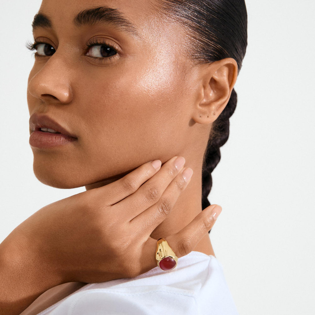 xDEA Pave Recycled Onyx Chunky Ring