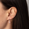 GOLDIE boucles d’oreilles perles rose recyclées