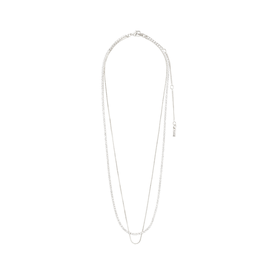 MILLE crystal layered necklace 2-in-1
