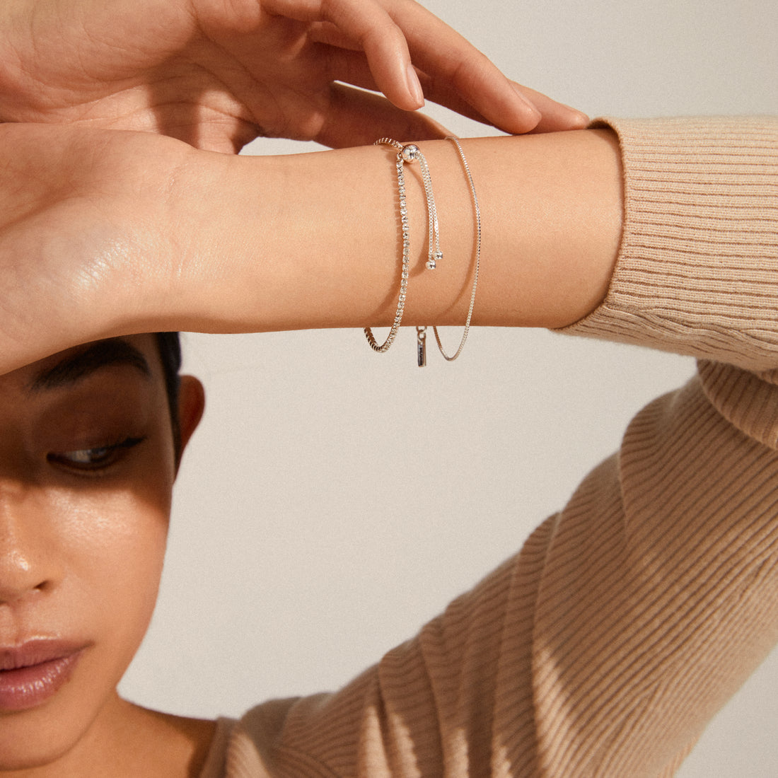 MILLE bracelet cristaux 2-en-1