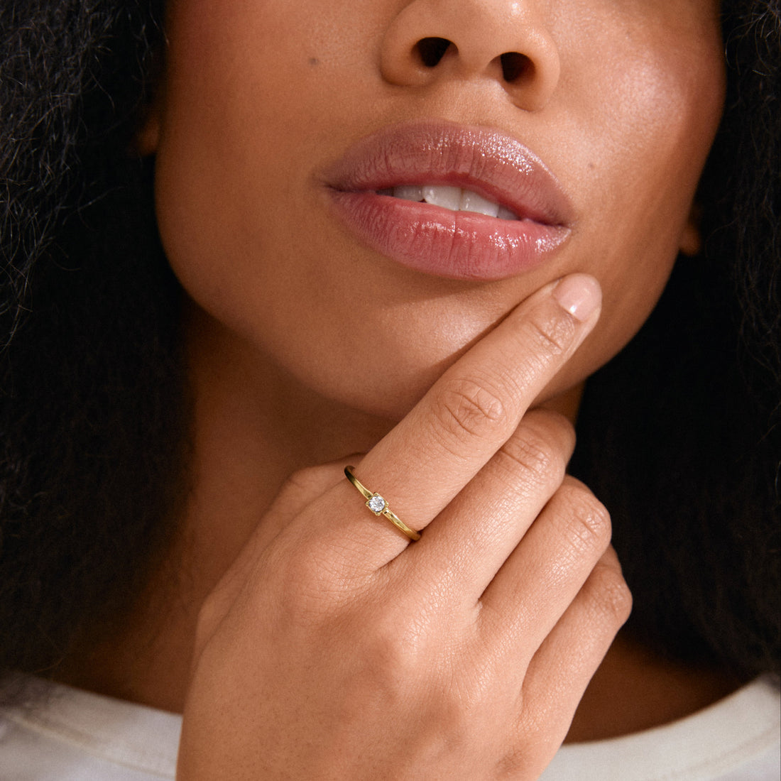 Bague lulu en cristaux recyclé