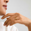 LULU recycled wavy stack ring