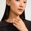 LULU recycled crystal halos stack ring