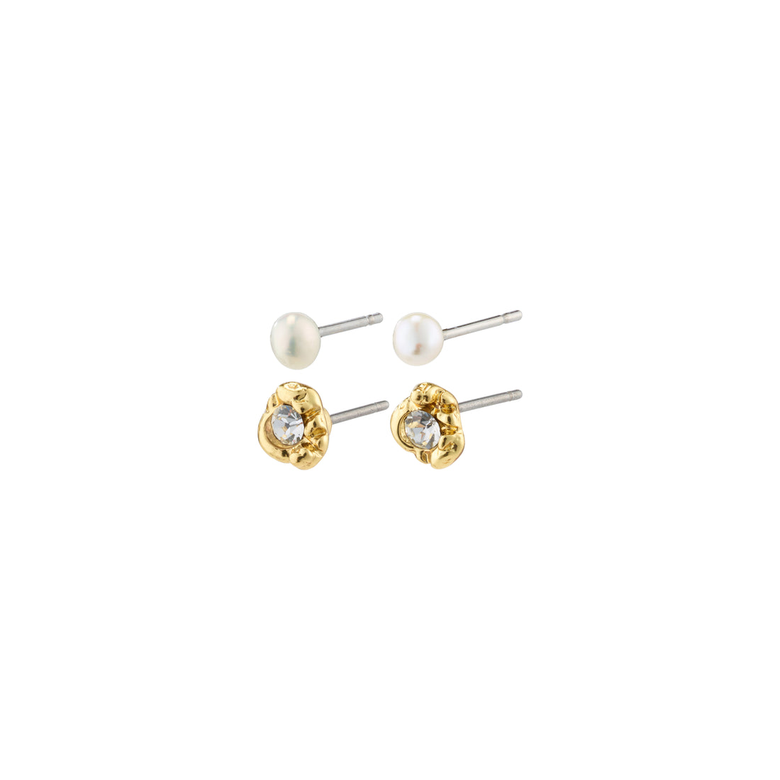 TINA recycled crystal & pearl studs
