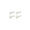 PILGRIM JOHANNE pearl earrings 2-in-1 set