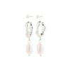 PILGRIM JONNE pearl earrings 2-in-1 set 