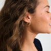 TATUM recycled medium crystals hoop earrings 18 mm