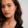 TATUM recycled large crystals hoop earrings 24 mm