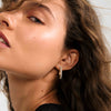 TATUM recycled large crystals hoop earrings 24 mm
