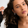 TATUM recycled large crystals hoop earrings 24 mm