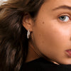 TATUM recycled large crystals hoop earrings 24 mm