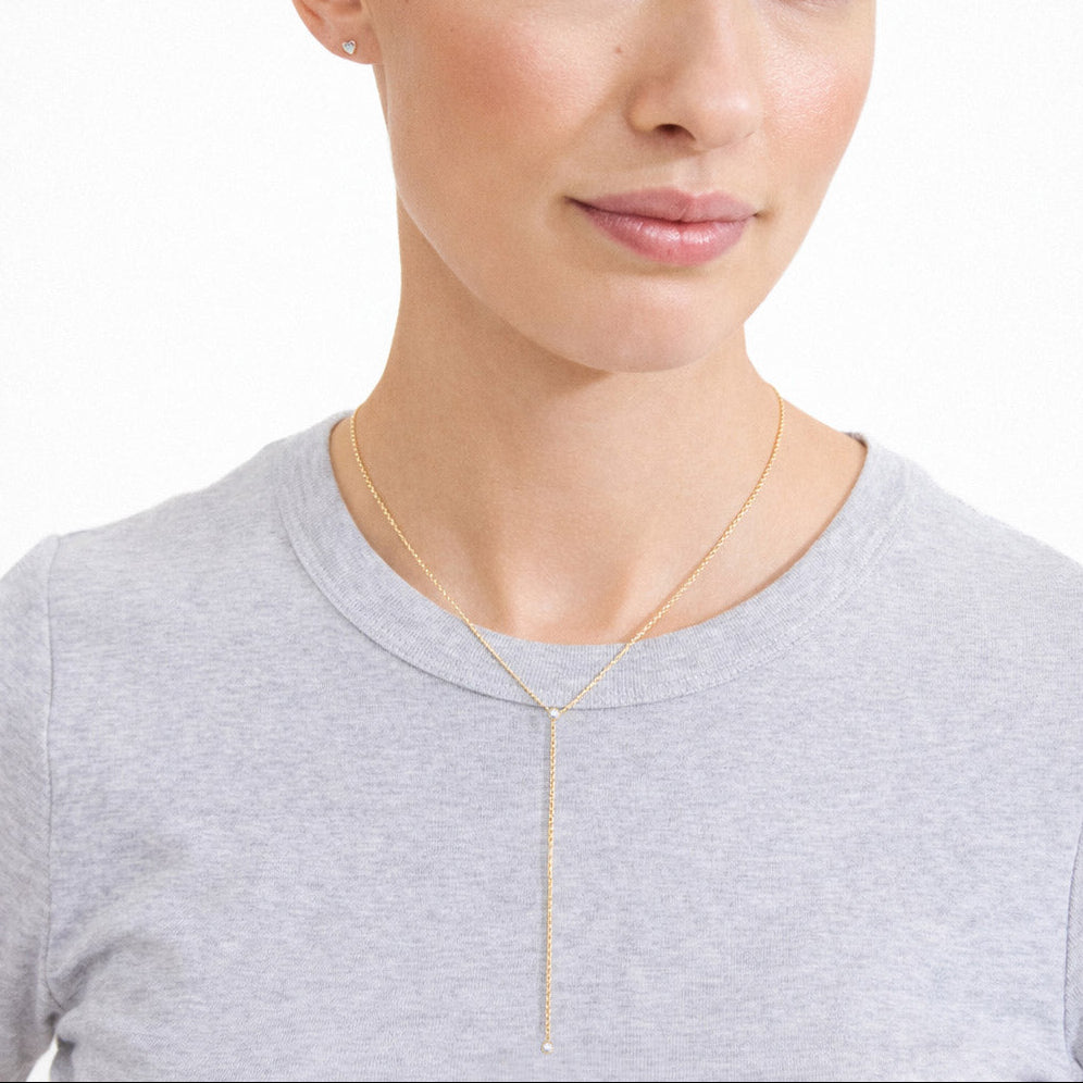 LUMI collier en Y cristaux recyclé