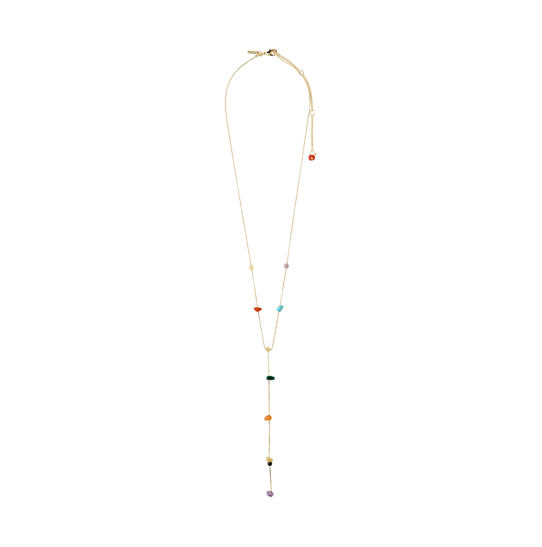 NARI collier en Y pierres semi-précieuses