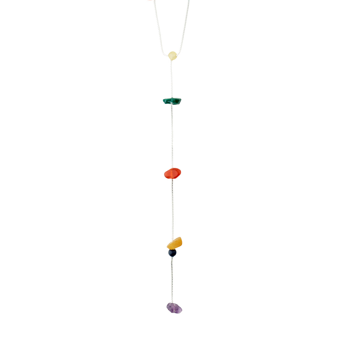 NARI collier en Y pierres semi-précieuses