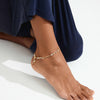 SLOAN freshwater pearls and glass beads ankle chain