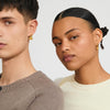 TIMBER recycled flower pendant earrings