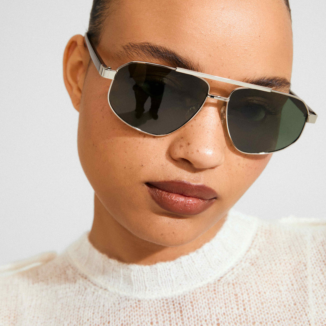 CAI lunettes de soleil recyclées brun/argent