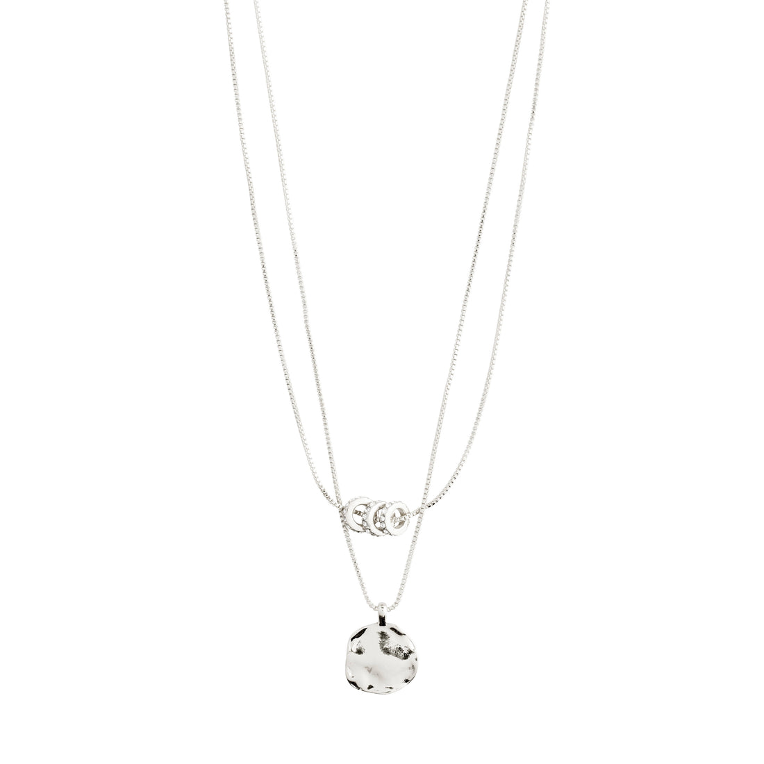 AYO recycled necklace with coin & crystal