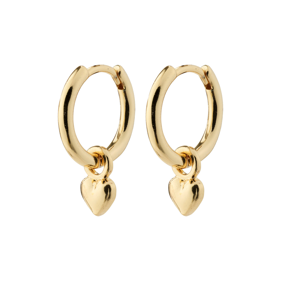 DIXIE recycled heart pendant hoop earrings