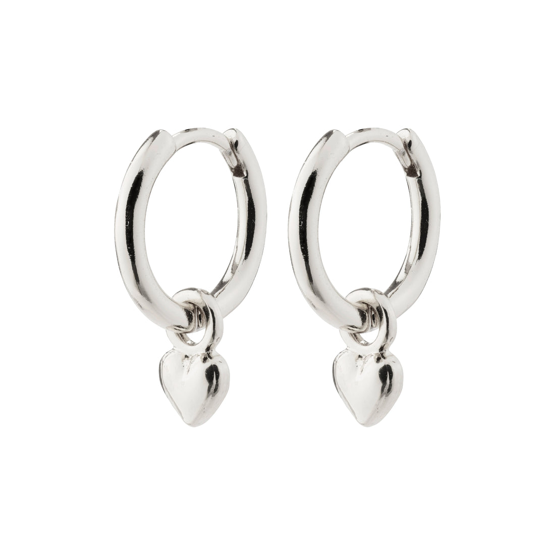 DIXIE recycled heart pendant hoop earrings