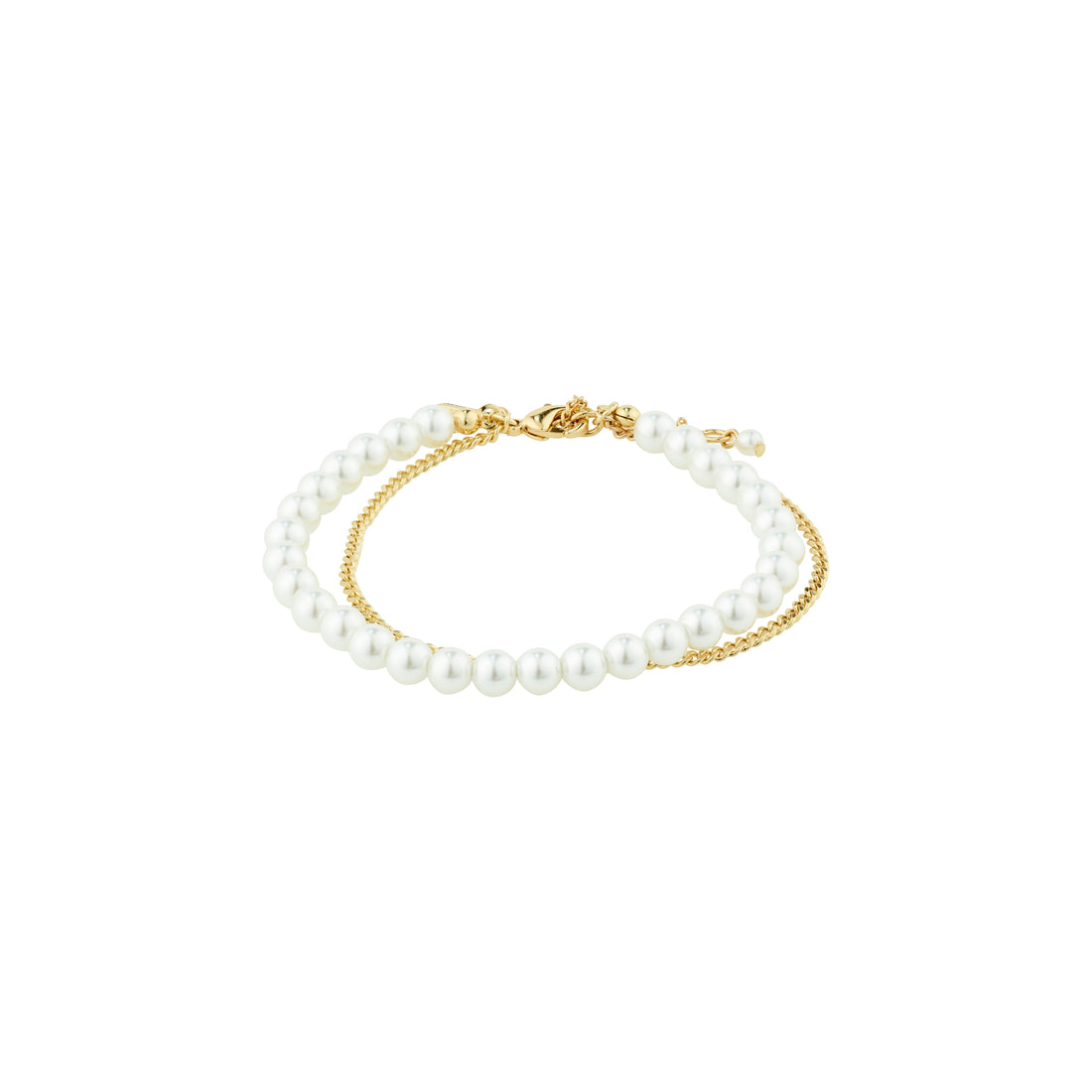 LENNON Bracelet Recycled Pearl & Chain 2-in-1