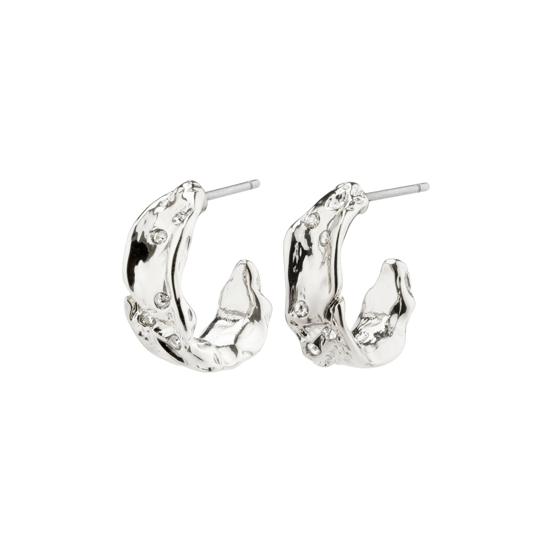 SOL recycled crystal half-hoop earrings