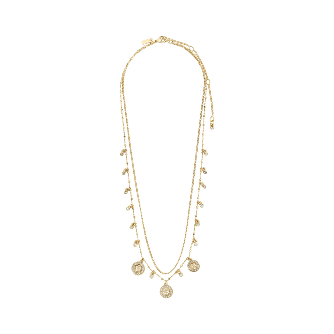 VERONICA recycled coins & crystal necklace