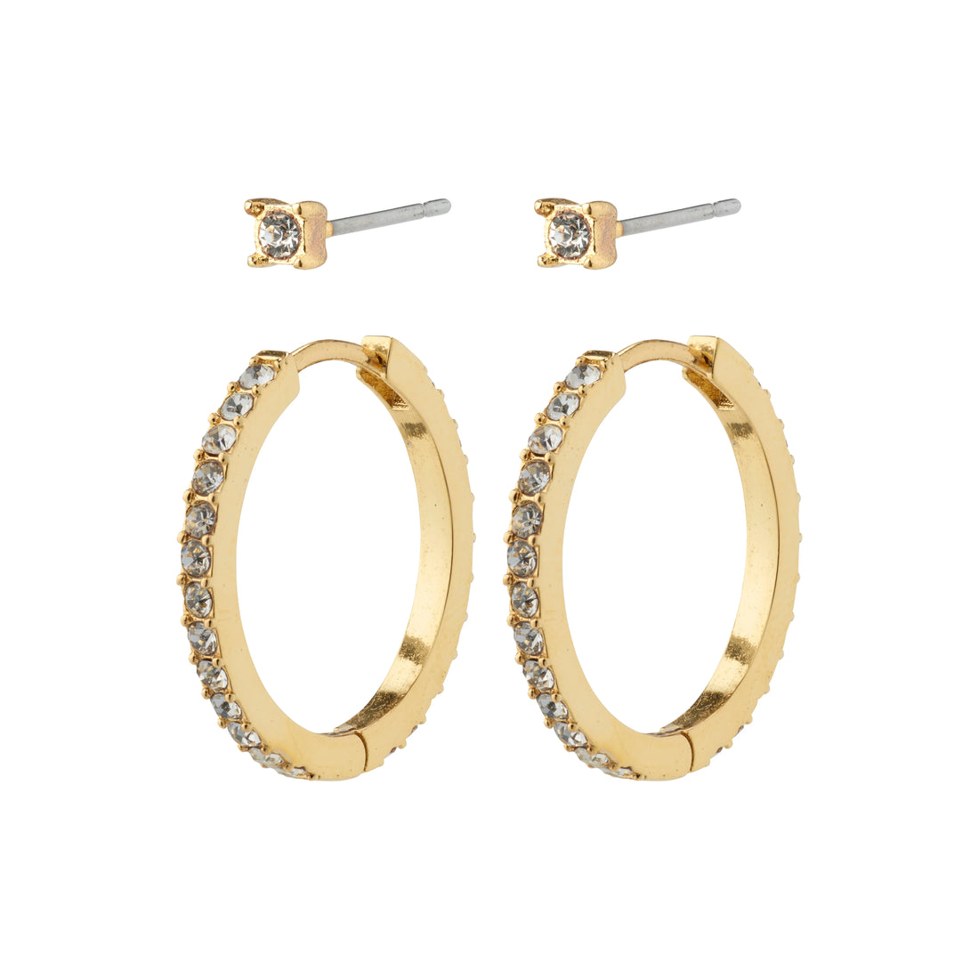 VERONICA recycled crystal earrings 2-in-1